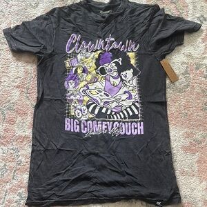 Big Comfy Couch Clowntown Women's Short Sleeve Tee - Black and Purple